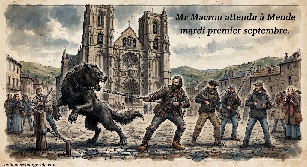 Bete du gevaudan macron mende ephemeremargeride