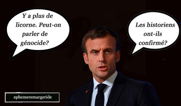 Macron genocide ephemeremargeride