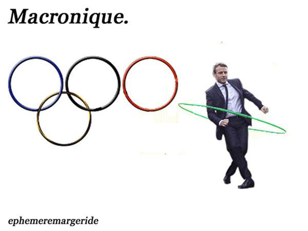 Macron jeux olympiques humour ephemeremargeride