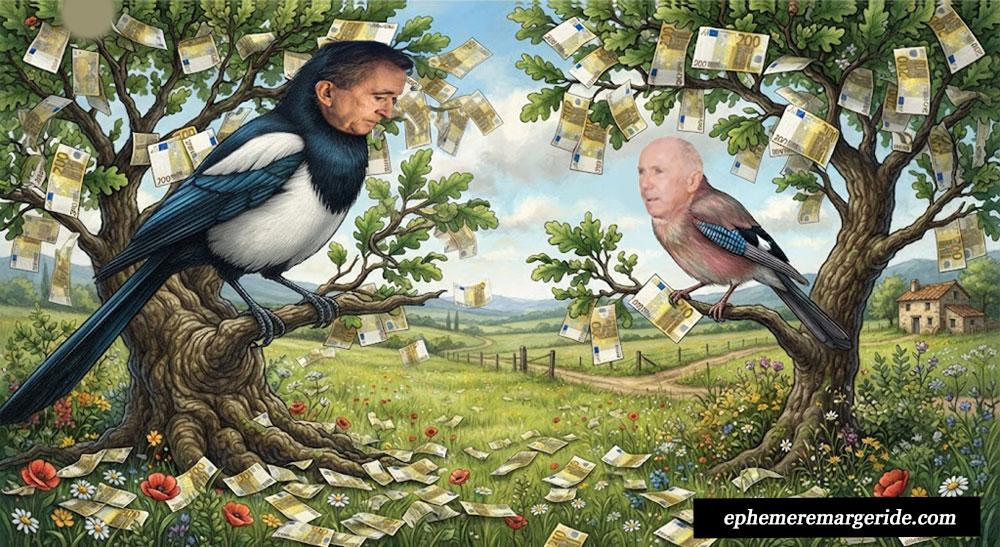 Pie geai nuisibles tort autres oiseaux ephemeremargeride